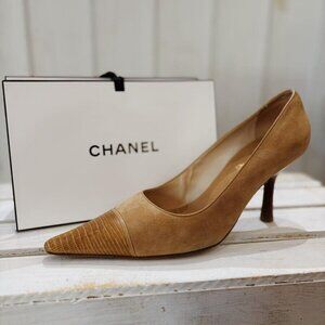 Chanel Vintage Suede Heels - Size 38